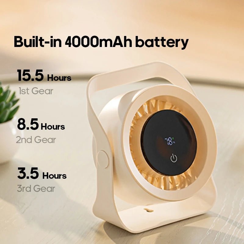 Portable 4000mAh Fan - Cool Comfort Anywhere! - Coolify
